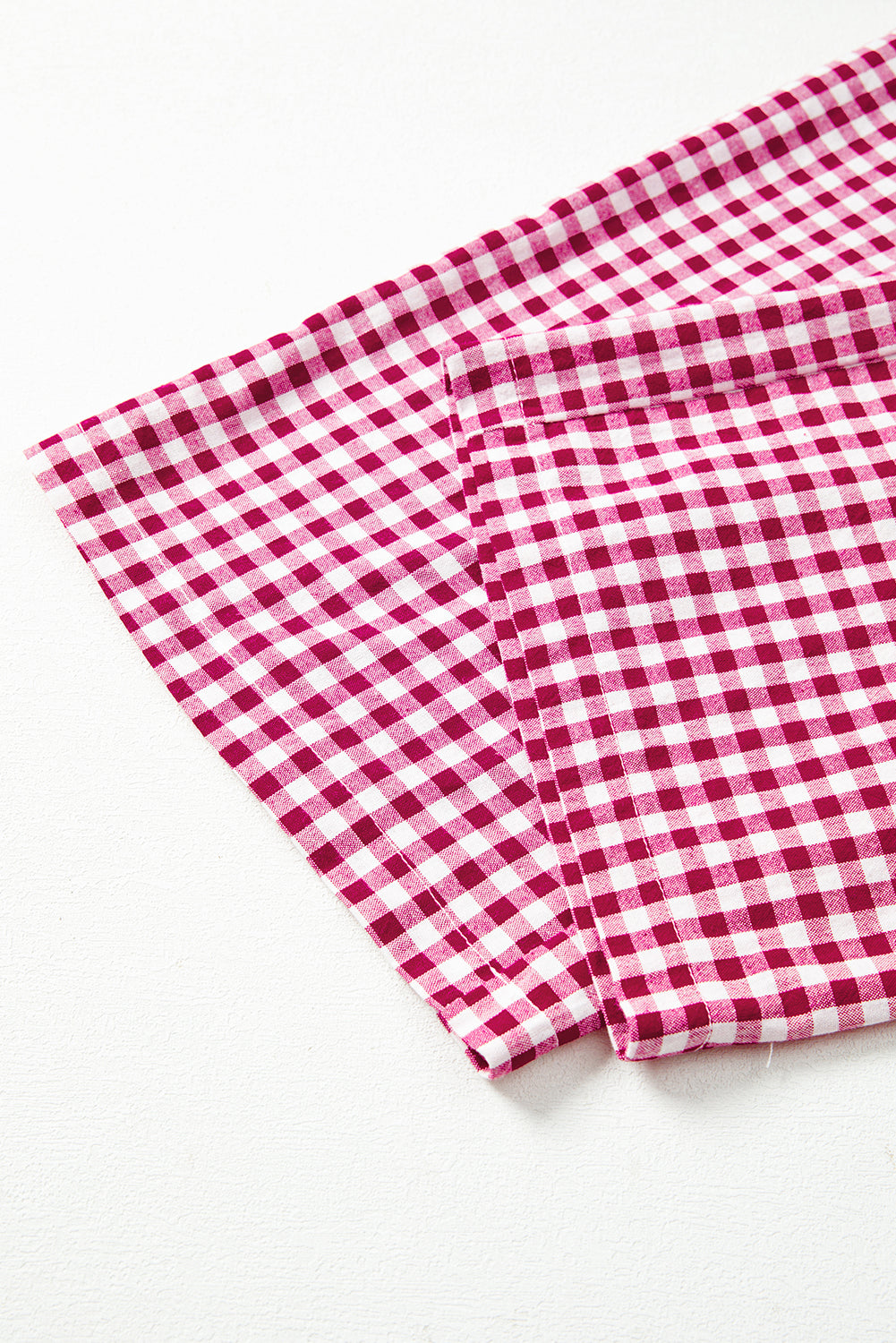 Fiery Red Plaid Casual Loose Trousers