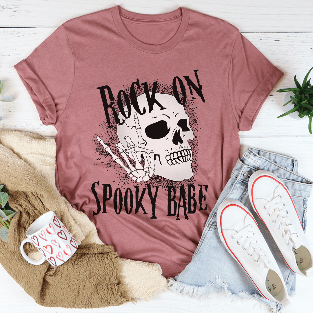 Rock On Spooky Babe Tee-2