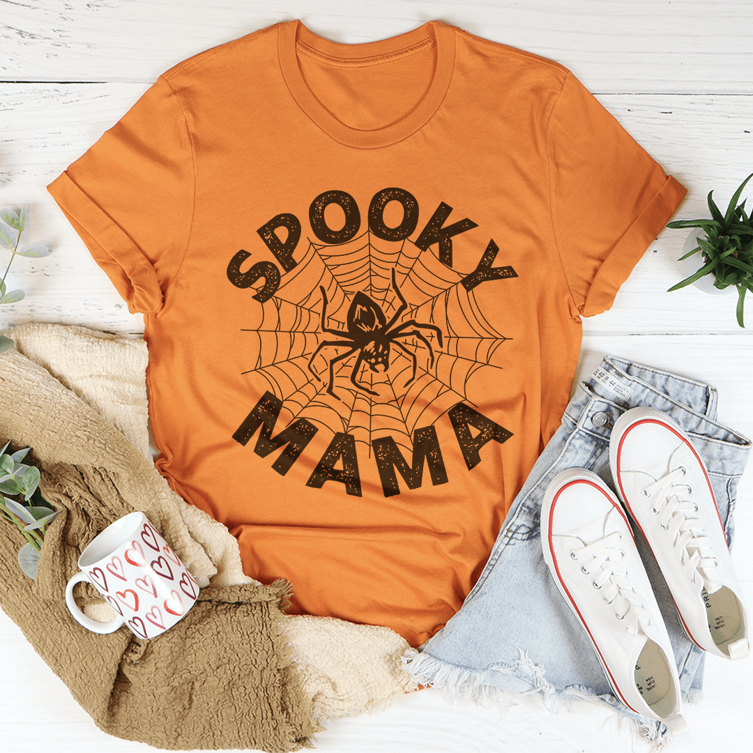 Spooky Mama Spider Web Tee-2