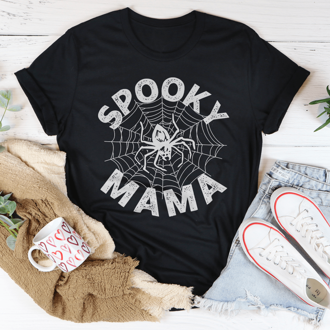 Spooky Mama Spider Web Tee-1