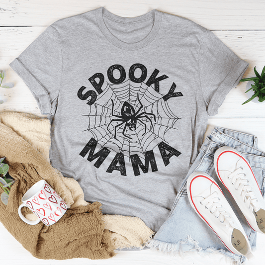 Spooky Mama Spider Web Tee-0